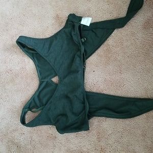 Green womens bikini top